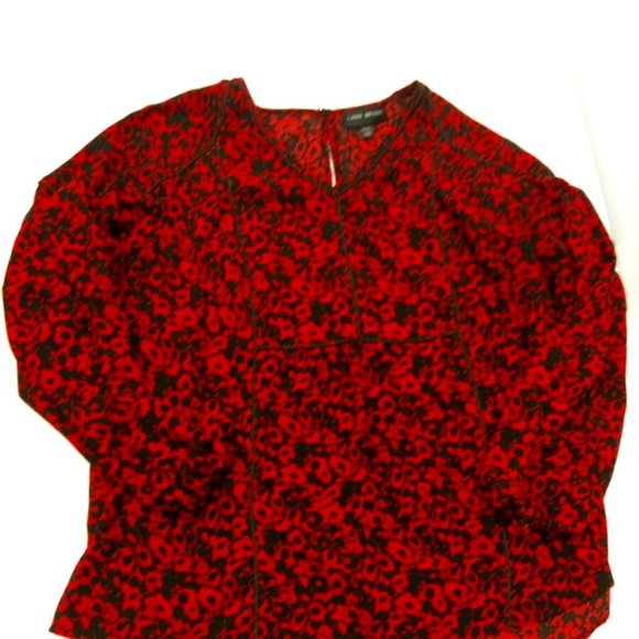 Lane Bryant Tops - Lane Bryant Red & Black Top Size 14/16
